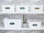 180Pcs Removable Labels for Jars Waterproof Self Adhesive Kitchen Label Stickers for Food Storage Containers, Home and Pantry Organization,2 Marker Pens Included