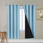 Yakamok Sky Blue 100% Blackout Curtains 72 Inches Long 52" Wide 2 Panel | by Yakamok