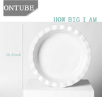 ONTUBE 10.5-Inch Deep Pie Pans 50oz, Ceramic Large Round Pie Tins for Baking, (White 2 Pieces)
