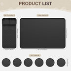 Silicone Coffee Mat with 6PCS Coasters,24''x16'' Kitchen Bar Accessories Fits Under Coffee Maker and Pot,Espresso Machine,Detachable Dish Drying Mat for Tamper,Sugar Packets,Cups,Countertop Protection
