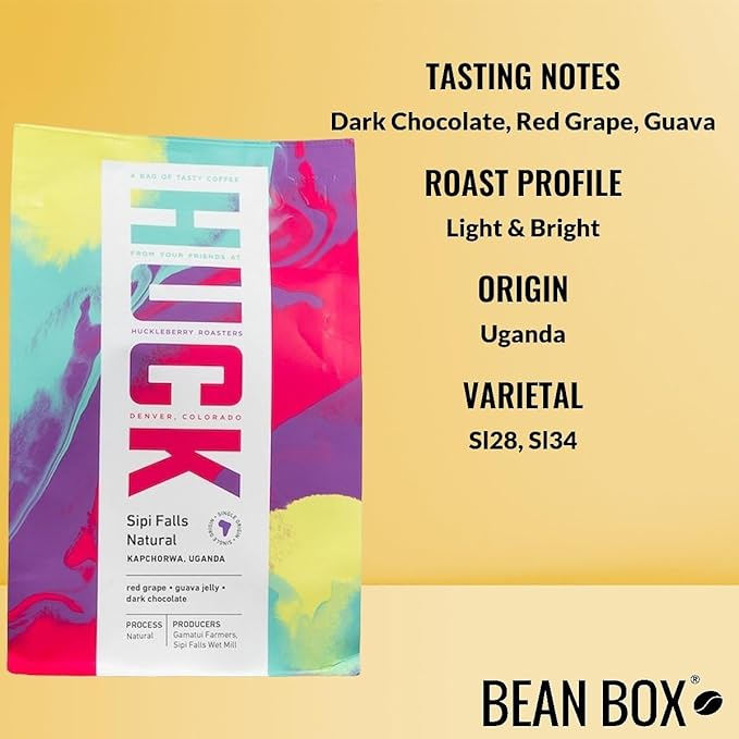 Uganda Sipi Natural - Roasted by Huckleberry Roasters - Whole Bean Coffee - 2 Pound Bag