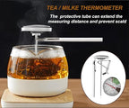 Instant Read Pocket Milk Frothing Thermometer with1 inch Dial 5 inch Probe Clip,Best Instant Read Food for The Coffee Drinks,Chocolate Milk Foam (2)