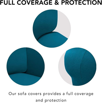 PureFit Stretch Loveseat Covers Fleece Couch Covers - Image 3