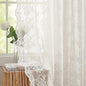 YJ YANJUN Vintage Lace Curtains 94 Inches Long- Antique Flowers Ivory Sheer by YJYANJUN