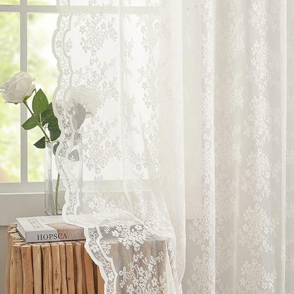 YJ YANJUN Vintage Lace Curtains by YJYANJUN