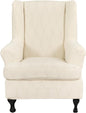 KRFOONN Stretch Wing Chair Slipcovers Jacquard 2 Piece Wingback Chair Covers by KRFOONN
