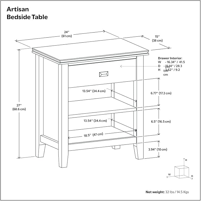 SIMPLIHOME Artisan Bedside Table - Image 3