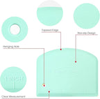 Unicook Dough Scraper Cutter, Flexible Plastic Bench Scraper for Baking Pizza/Pastry/Cake, Multipurpose Baking Tools with Measuring Scale, 2 Pack