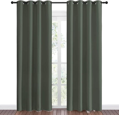 NICETOWN Dark Mallard Blackout Curtains Grommet - Image 2