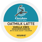 Caribou Coffee Vanilla Vibes Oatmilk Latte, One Step Latte Single Serve Keurig K-Cup Pods, 60 Count (6 Packs of 10)