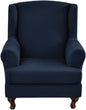 KRFOONN Stretch Wing Chair Slipcovers Printed 2 Piece Wingback Chair Covers by KRFOONN