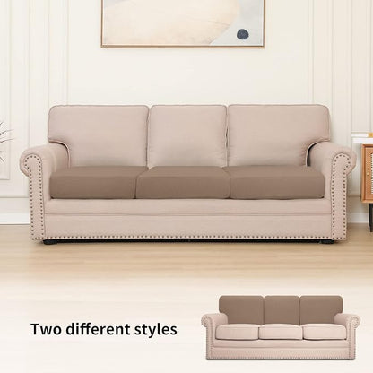 Easy-Going Stretch 3 Pieces Couch Cushion Cover - Image 2