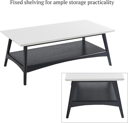 Madison Park Coffee Table with Storage Shelf, Rectangular Table - Image 5