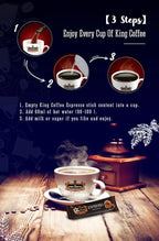 King Coffee Espresso, Vietnamese Instant Coffee Arabica, Medium Dark Roast, 15 Packets x 2.5g, Pack of 1