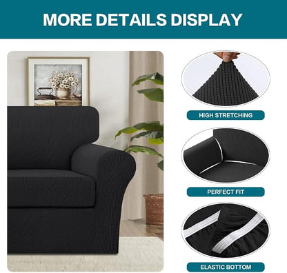 Turquoize 2 Piece Chair Covers Chair Slipcovers - Image 4