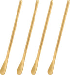 IMEEA Coffee Stirrers Demitasse Espresso Spoons SUS304 Stainless Steel Coffee Stir Sticks 5.9-Inch Tea Spoon, Set of 4 (Gold)