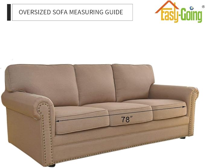 Easy-Going Reversible Couch Cover, 3 Cushion Sofa, Washable Slipcover - Image 7