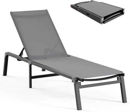 Aluminum Chaise Lounge Ourdoor by CIOKEA