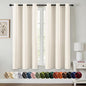 MIULEE Blackout Curtains for Bedroom 2 Panels 40 x 45 Inch Long Beige White | by MIULEE