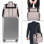 Abstract Rose Gold Marble Coffee Maker Carring Bag Travel Storage Tote Bag Compatible with Keurig K-Mini or K-Mini Plus Portable Single Serve Coffee Brewer Case with Pockets for K-cup Pods