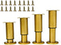 4PCS Adjustable 4.7-7.08 Inch Metal Furniture Legs Brass Furniture Replacement by SWTOOL