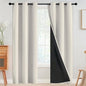 SimpleHome Cream 100% Blackout Curtains Room Darkening Living Room 72 Inch | by SimpleHome