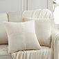 Fancy Homi 2 Packs Cream Decorative Throw Pillow Covers 16x16 Inch by Fancy+Homi
