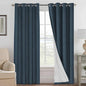 H.VERSAILTEX Linen Blackout Curtains 108 Inches Long 100% Absolutely Blackout by HVERSAILTEX