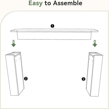 Solid Wood Console Table, 63-Inch Farmhouse Sofa Table Behind Couch - Image 6