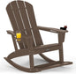 Outdoor Oversized Adirondack Rocking Chairs, All Weather HDPE Patio Rocking by ABCPATIO