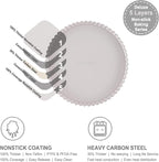 CHEFMADE 11-Inch Round Tart Pan with Removable Loose Bottom, Non-Stick Carbon Steel Quiche Pan for Oven Baking (Champagne Gold)