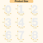 12 Inch Number Cake Mold Baking Forms Moulds,9 Pieces 0-8 Cake Number Stencils,Number Cake Pans,Flat Plastic Mold Numerical Templates Cutting for DIY Cakes/Cookies
