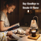 Candle Warmer Lamp with Timer, Vintage Amber Nightstand Candle Warming Lamp for Home Room Decor, Dimmable Wax Warmer for Jar Candles, Wedding Registry Gifts for Women Couples 2025
