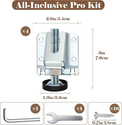 Heavy Duty Leveling Feet, 4 Pack Adjustable Furniture Levelers - Image 7