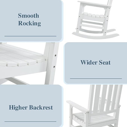 Psilvam Oversized Outdoor Rocking Chair, - Image 5