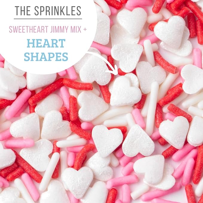 Sweets Indeed Frosting Kit plus Sprinkles Frosting Tubes nozzles 11.71 ounces Perfect for baking and cookie decoarting (Sweetheart)