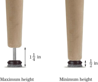 HUAYY 12 Pack Adjustable Furniture Leveling Feet, 1/4-20 Threaded Stem - Image 4