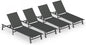 Ciokea Foldable Outdoor Lounge Chair Set of 4, No Assembly Aluminum Chaise by CIOKEA