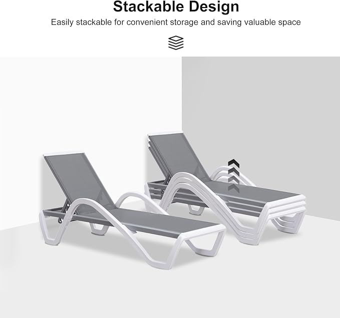 PURPLE LEAF Patio Chaise Lounge Chair - Image 6