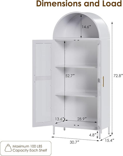 VEXPOR 73" Tall Arched Display Cabinet - Image 2