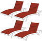 Sundale Outdoor Olefin Quilted Lounge Cushion Set of 4, Patio Foldable Chaise by SundaleOutdoor