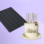mostsom Silicone Lace Cake Mold Cube Pattern Fondant Impression Mat for Baking, Candy, Chocolate, Buttercream Decorating - Reusable Non-Stick Flexible Cake Decor Tool (A_ Cube Pattern)