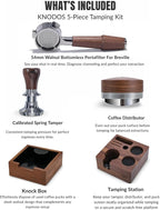 Breville Espresso Machine Accessories Set– 54mm Bottomless Portafilter, Calibrated Tamper, Coffee Distributor, Knock Box and Tamping Station
