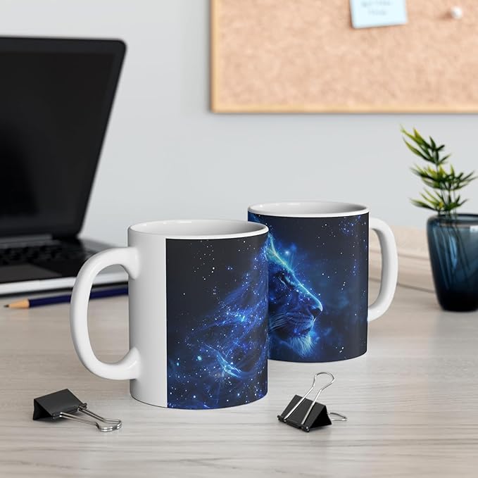 11 OZ Novelty Coffee Mugs - Christmas Gift (Lion Themed Mug)