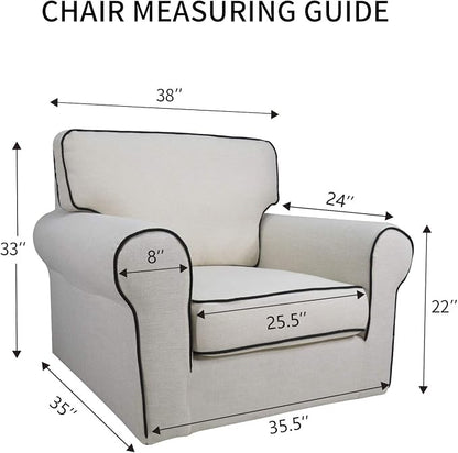 PureFit Super Stretch Chair Covers Fleece Couch Covers - Image 6