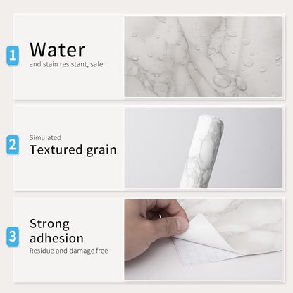 Art3d 15.8" x 120" Tile Sticker Marble - Image 2