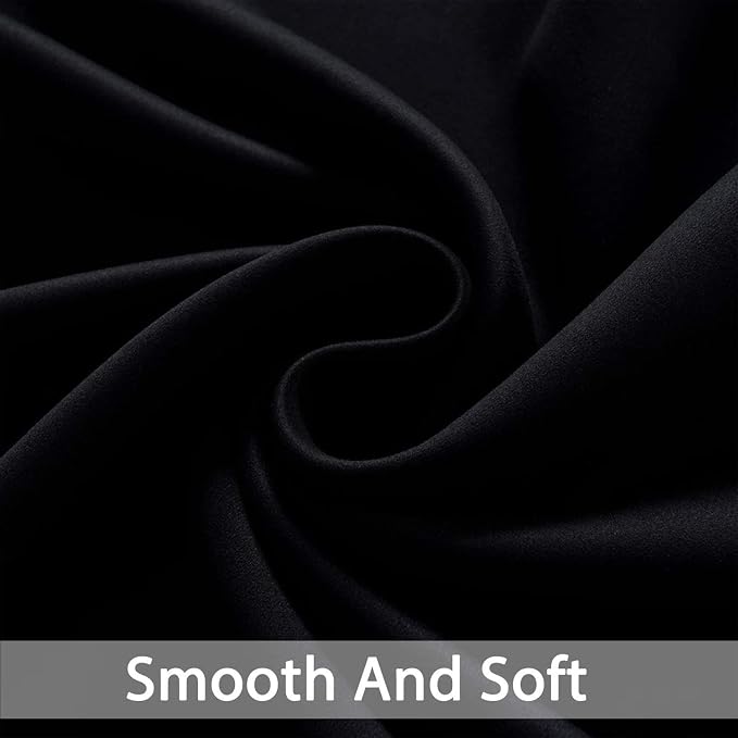 Yakamok Room Darkening Curtains 62x96 inch Length Black-Living Room | 2 panels - Image 4