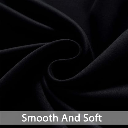 Yakamok Black Room Darkening Curtains 84 inch Sliding Door Drapes | 1 - Image 5