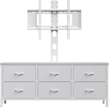 TV Stand with Mount, Fabric Dresser with 6 Drawers - Image 8