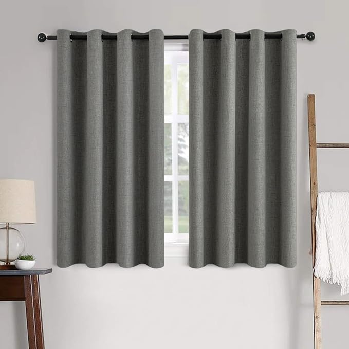MIULEE 100% Blackout Linen Curtains by MIULEE